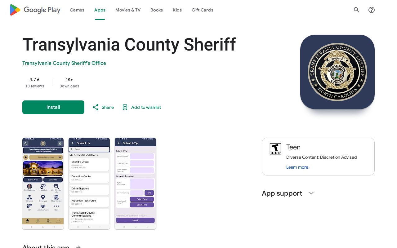 Transylvania County Sheriff official wanted and inmate app source